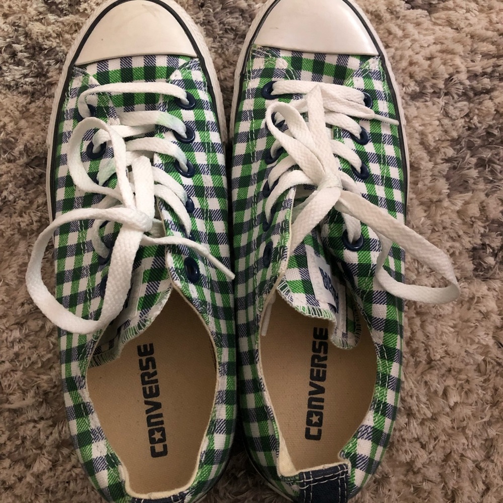 Checkered converse sneakers